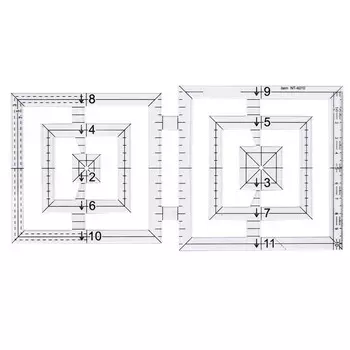 1 шт. линейка для квилтинга двойной квадратный акриловый инструменты для квилтинга DIY линейка для квилтинга диаграммная линейка формирующая линейка для квилтинга