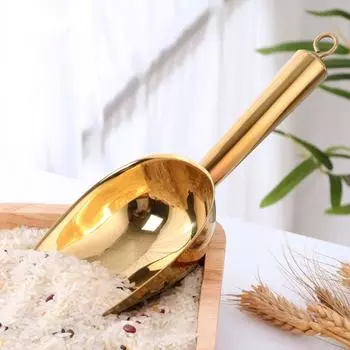 1 шт. Лопатка для конфет, кубиков льда, муки, разноцветная ложка из нержавеющей стали, конфет, бобов, лопатка для еды, фуршетные принадлежности, кухонная утварь Silver