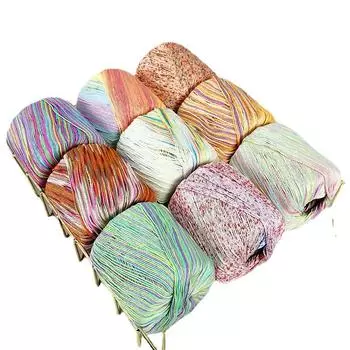 1 шт./лот, чистый хлопок, стиль космически окрашенная кружевная нить, Violent Bear, ручная работа, вязаная крючком шаль, тонкая шерсть