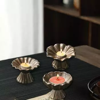 1 шт. лотос подарочный керамический ретро ароматерапия креативный подсвечник буддийский