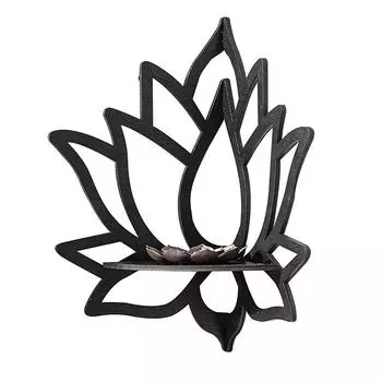 1 шт. лотосовая полка для демонстрации эфирных масел, свечей, каменная плавающая настенная полка, современное украшение для дома, настенный декор, подарок