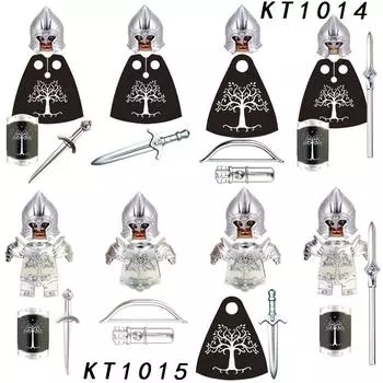 1 шт. LOTR солдат орки армейские фигурки Броня охранник воин лучник средневековый Дол Амрот рыцари строительные блоки кирпичи игрушки подарки