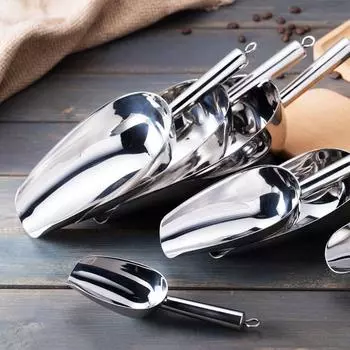 1 шт., ложка для кубиков льда из нержавеющей стали, ложка для кухни, ложка для конфетной муки, ложка для барной вечеринки, кухонные аксессуары 6