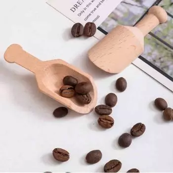 1 шт. ложка для соли для ванны, ложки для чая, маленькая деревянная ложка, лопатка для удобрений, деревянная мини 3.1*8cm