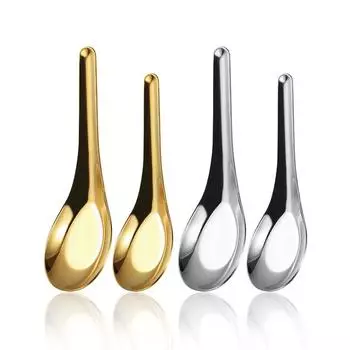 1 шт. ложка для супа из нержавеющей стали, большая емкость, серебряная, зеркально-полированная, столовые приборы, суп, рис, домашняя кухонная посуда
