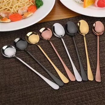 1 шт. Ложка из нержавеющей стали с длинной ручкой Ложка для льда Кофейная ложка Чайная ложка