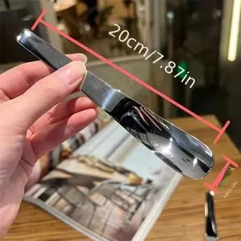 1 шт., ложка из нержавеющей стали, утолщенная десертная ложка с длинной ручкой, ложка для торта, ложка для хлеба и сыра, плоская ложка для смешивания, ложка для кошачьего корма золотистый