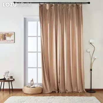 1 шт. LOZUJOJU 70-80% блокировка света минималистский стиль однотонные легкие мягкие шторы для спальни гостиной домашнего декора W100cm x L130cm синий