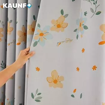 1 шт LOZUJOJU 70-80% затемнение, модные и теплые детские принтованные шторы для спальни гостиной домашнего декора W100cm x L130cm оранжевый