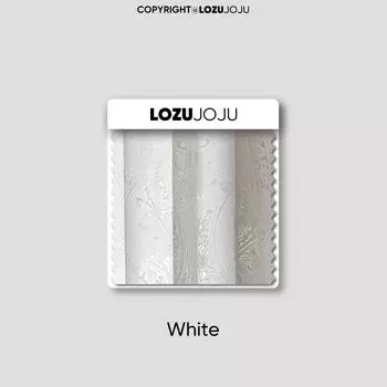 1 шт. LOZUJOJU Французский жаккард Белая полупрозрачная тонкая занавеска Удобный тюль для гостиной спальни балкона окна Домашний декор W100cm x L130cm белый