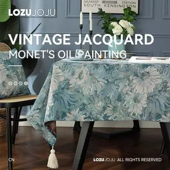 1 шт LOZUJOJU модная художественная хлопковая льняная ткань с принтом удобная скатерть с кисточками для украшения стола 60cm x 60cm