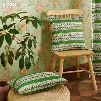 1 шт. LOZUJOJU модная и универсальная удобная наволочка из хлопка и льна в богемном стиле для дивана, гостиной, спальни, украшения дома 30cm x 50cm красный