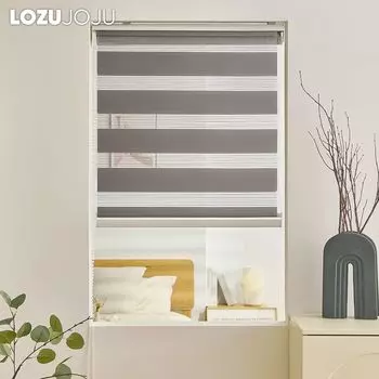 1 шт LOZUJOJU модные и простые жаккардовые шторы ручной работы из мягкой пряжи Loubet для спальни, окна, кухни, маленького окна, домашнего декора W80cm x L150cm серый