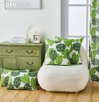 1 шт. LOZUJOJU модный деревенский стиль зеленый удобный мягкий чехол для подушки для дивана гостиной спальни домашнего декора 30x50 см/45x45 см/50x50 см 30cm x 50cm