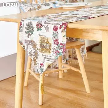 1 шт. LOZUJOJU модный ретро печатный настольный флаг кисточка дорожка для обеденного стола декор кухни для домашнего стола домашний декор W30cm x L140cm