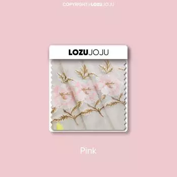 1 шт. LOZUJOJU натуральные весенние розовые цветы в деревенском стиле вышитые прозрачные занавески тюль для гостиной спальни украшение окна домашний декор W100cm x L260cm розовый