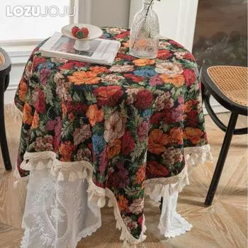 1 шт. LOZUJOJU сельский стиль американский ретро высококачественный кружевной квадратный стол скатерть для кухни обеденный стол журнальный столик косметический столик домашний декор W60cm x L60cm