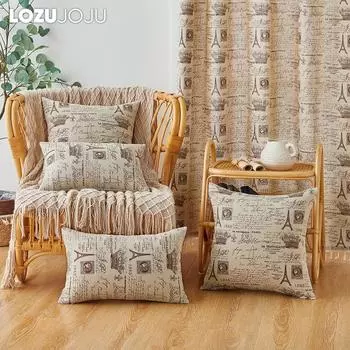 1 шт. LOZUJOJU современная наволочка с принтом Эйфелевой башни в винтажном стиле для дивана-кровати, гостиной, спальни, домашнего декора 30x50 см/45x45 см/50x50 см 30cm x 50cm