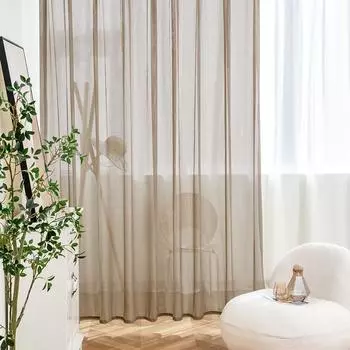 1 шт. LOZUJOJU современная однотонная роскошная тюль-занавеска с ажурным узором в виде рыбьей кости для спальни, прозрачная занавеска для домашнего декора W100cm x L130cm белый