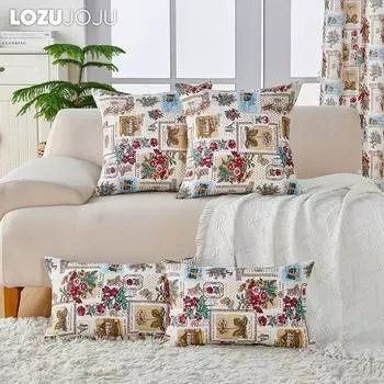 1 шт. LOZUJOJU универсальная американская ретро-хлопковая и льняная удобная наволочка для дивана-кровати гостиной спальни домашнего декора 30cm x 50cm