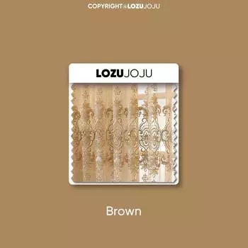 1 шт. LOZUJOJU в европейском стиле, роскошная ажурная вышитая полупрозрачная занавеска, коричневый тюль для гостиной, спальни, украшения окна, домашнего декора 100x200cm коричневый