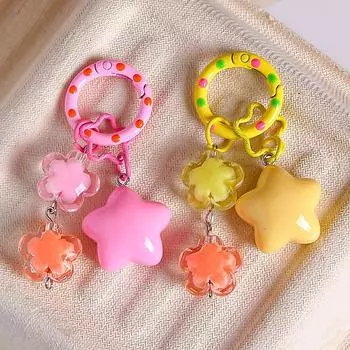 1 шт., лучший друг, подарки, кавайный пухлый брелок со звездами, милый простой брелок со звездами, школьная сумка, подвеска, наушники, подвесное украшение розы красного