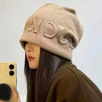 1 шт. LUCK Hat вязаные шапки объемные однотонные кепки для отдыха с подкладкой