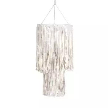 1 шт. Люстра Сделай сам Подвесной абажур Домашний декор Гобелен Декор Белый Богема Веревочный абажур Макраме белый