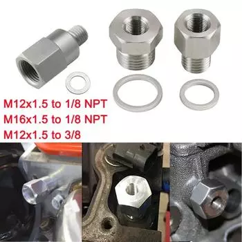 1 шт. M12x1,5 - 1/8 NPT для датчика LS Swap, адаптер, разъем с шайбой, датчик давления масла в двигателе M16x1,5 - 1/8 NPT