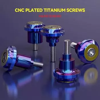1 шт. M5/M6 крышка винта номерного знака мотоцикла с ЧПУ для выжигания титановых отверстий для пластины болты аксессуары для скутера для мотоцикла