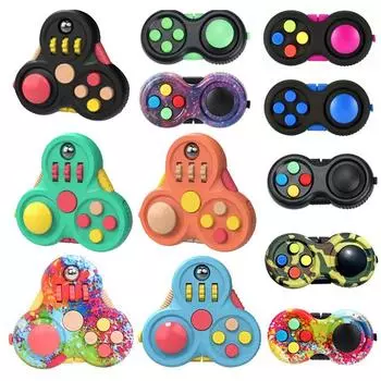 1 шт., магический куб для декомпрессии, вращающийся антистресс, игрушка-непоседа, треугольный коврик с ручкой, головоломка, контроллер тревоги, контроллер фокусировки