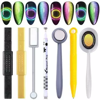 1 шт. Магнитная палочка для ногтей, магнитный стержень, гель-лак, эффект кошачьего глаза, инструмент для маникюра своими руками