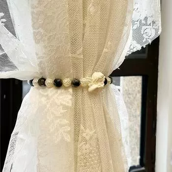 1 шт. Магнитная пряжка с бусинами, шнурок для декора эркерных окон, ремни для штор, гостиная, домашний декор, жемчужный ангел белый