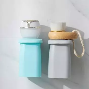 1 шт., магнитный держатель для чашки для зубной щетки, настенный пробойник, бесплатные стаканы, подставка для чашки для зубной щетки, сливная чашка для полоскания рта, принадлежности для ванной комнаты белый