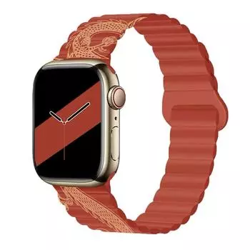 1 шт. магнитный ремешок для Apple Watch Ultra 49 мм, 45 мм, 44 мм, 42 мм, 41 мм, 40 мм, 38 мм, браслет для Apple Iwatch 9, 8, 7, 6, 5, 4, 3, 2, модные мягкие счастливые ремешки для часов