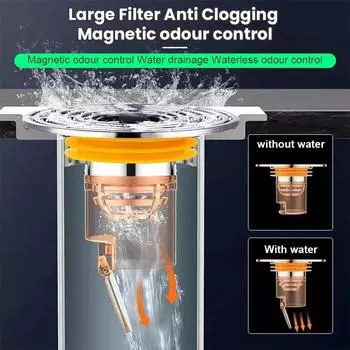 1 шт. Магнитный самозакрывающийся антизапаховый и антинасекомый сливной сердечник для пола фильтр для ванной комнаты и туалета уплотнительная крышка для слива
