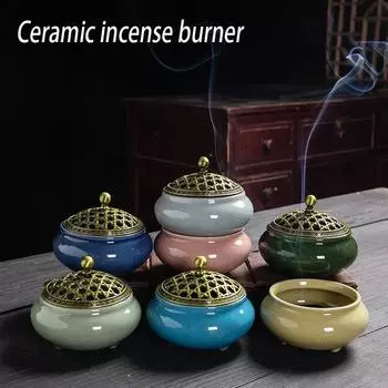 1 шт., Маленькая ароматерапевтическая печь, Керамические курильницы с трещинами на льду, Креативные аромакурительницы, Украшение рабочего стола в комнате