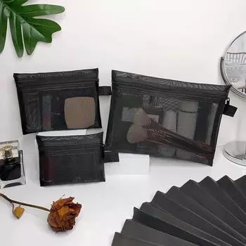 1 шт. маленькая, большая прозрачная косметичка Neceser, набор туалетных принадлежностей, чехол для кистей, женская сумка для мытья губной помады, сумка-органайзер S