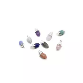 1 шт., маленькая подвеска из натурального камня с шестиугольным конусом, женские и мужские подвески для ювелирных изделий своими руками, аксессуары, подарки на День матери, Пасху, 5x13 мм 5x13mm
