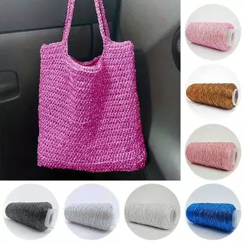 1 шт. Маленькая серебряная сумка из измельченного серебряного цвета, супер блестящая проволочная пряжа, посеребренный материал для сумки