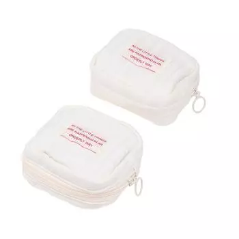 1 шт., маленькие наушники, губная помада, гигиенические прокладки, органайзер для хранения, сумка, чехол, мини-сумка на молнии, женская косметичка, кошелек для монет бежевый