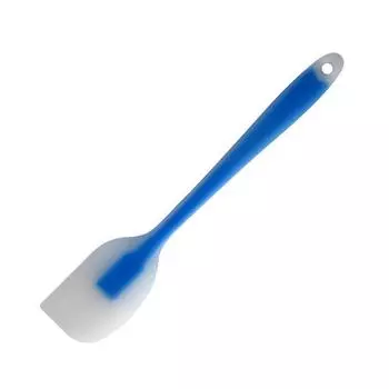 1 шт. Маленький антипригарный шпатель для масла, прозрачный силиконовый скребок для выпечки крема синий