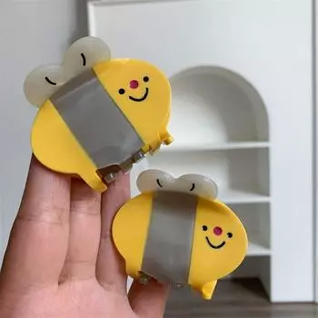 1 шт. Маленький и нежный желтый зажим-краб в форме пчелы с маленькими ацетатными волосами, зажим для полухвоста