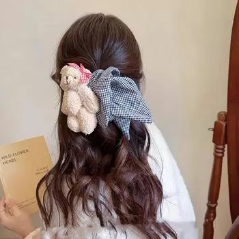 1 шт. Маленький медвежонок квадратный шарф обруч для волос милые аксессуары для волос пучок резинка для волос головной убор