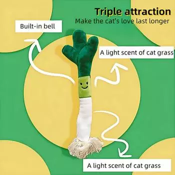 1 шт. Маленький Шалот Супер Милый Кот Мятный Колокольчик Игрушка Мультяшная Игрушка Самостоятельное Устройство Для Скрежетания Зубами Мягкая Кошка Игрушка Мята Товары Для Кошек