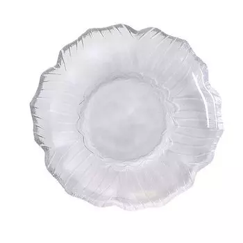 1 шт. Маленькое прозрачное блюдце, стеклянная посуда для чая, кофейной чашки, симпатичные тарелки с золотым ободком для кафе, отелей, ресторанов, декора свадебного стола without gold rim