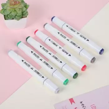 1 шт. маркер на водной основе с двойной головкой для взрослых и детей, рисующий акварельной краской (случайный цвет) 1Pcs random