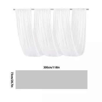 1 шт. марлевые занавески для сцены, украшения отеля, свадебные потолочные шторы, вечерние банкетные шторы 73*300cm