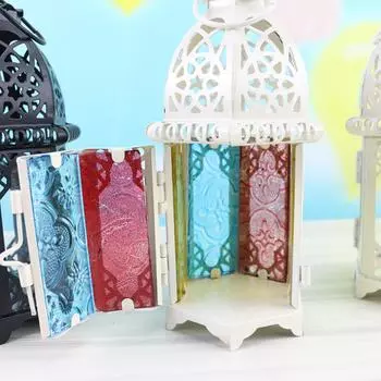 1 шт. Марокканский стиль романтическая свеча винтажный подсвечник для мероприятий, превосходное качество для вечеринок, свадеб и праздничных подарков One Size