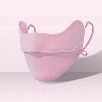 1 шт. маска для лица Ice Silk с защитой от ультрафиолета, летняя регулируемая дышащая маска для мужчин и женщин на открытом воздухе для бега, велоспорта чёрный